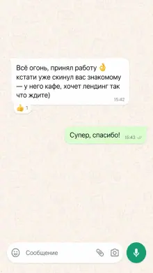 Отзыв клиента — огонь, скинул знакомым
